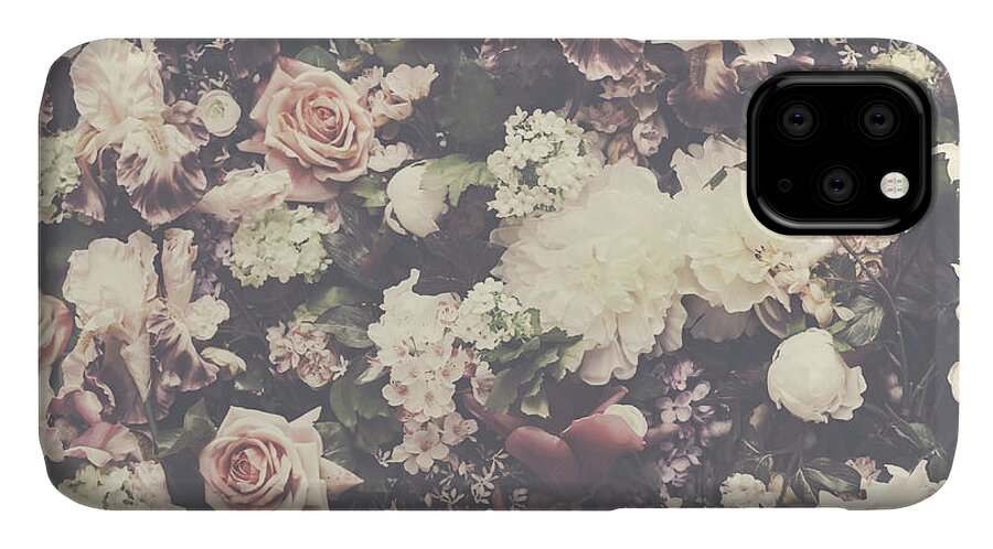 Flower iPhone 11 Case featuring the photograph Fresh flower pattern background by Jelena Jovanovic