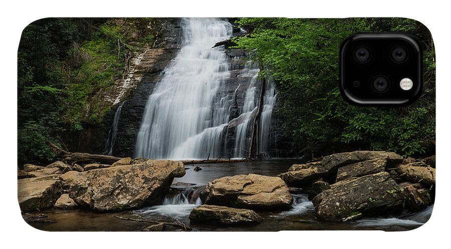 Georgia iPhone 11 Case featuring the photograph Gentle Waterfall North Georgia Mountains by Lawrence S Richardson Jr