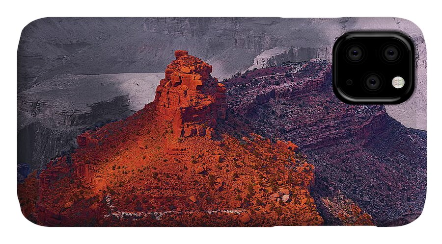 Arizona iPhone 11 Case featuring the photograph Grand Canyon in Red and Blue by Viktor Savchenko
