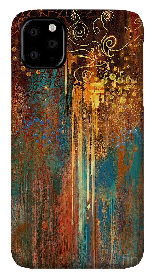 Art iPhone 11 Case featuring the painting Growth by Tithi Luadthong