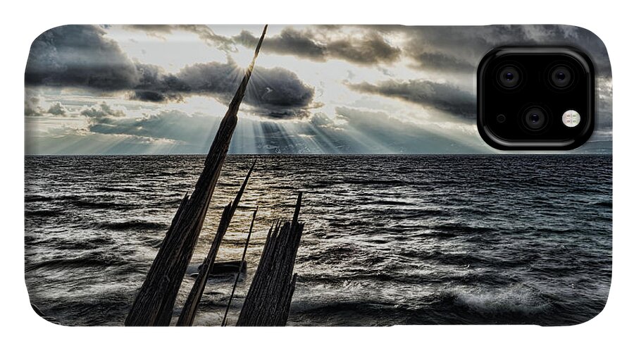 East iPhone 11 Case featuring the photograph Heavenly beams by Martin Gollery
