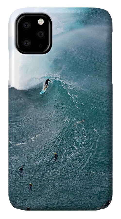 Helicopter iPhone 11 Case featuring the photograph Tubed from Above. by Sean Davey