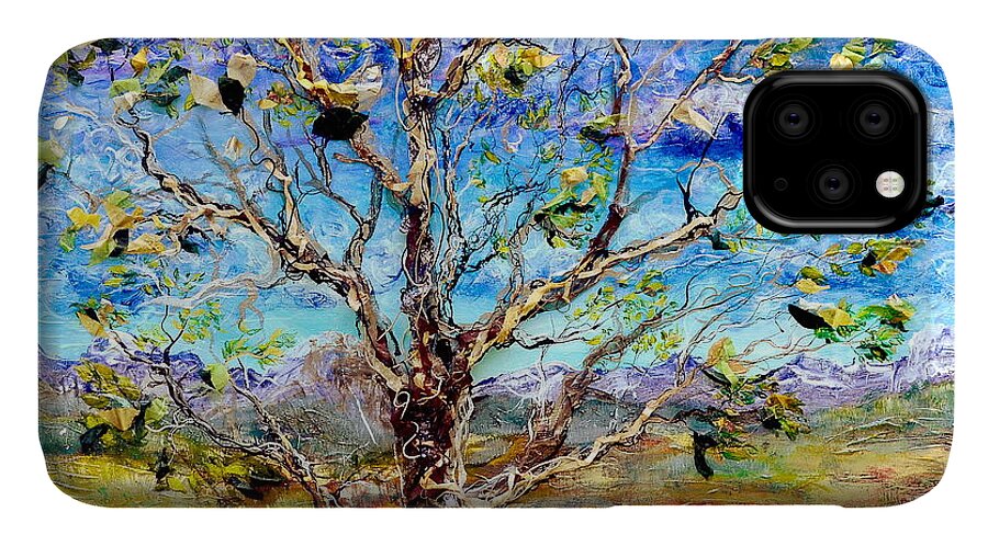 Tree iPhone 11 Case featuring the painting Herald by Regina Valluzzi