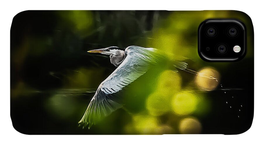Birds iPhone 11 Case featuring the photograph Heron Launch by Jim Proctor