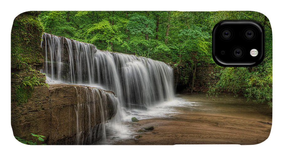 Waterfall iPhone 11 Case featuring the photograph Hidden Falls by Rikk Flohr