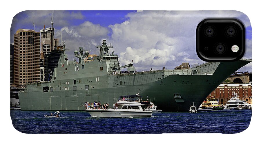 Hmas Adelaide iPhone 11 Case featuring the photograph HMAS Adelaide III by Miroslava Jurcik