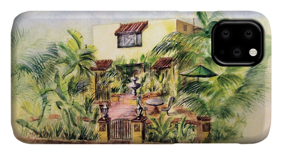 Watercolors For Sale iPhone 11 Case featuring the painting Home on Belmont Shore by Debbie Lewis