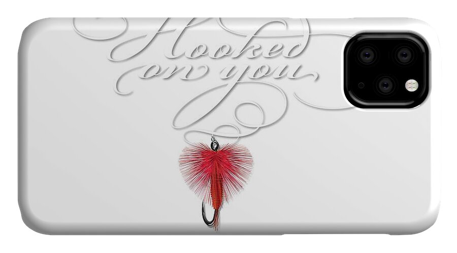Fly iPhone 11 Case featuring the painting Hooked on You by Robert Corsetti