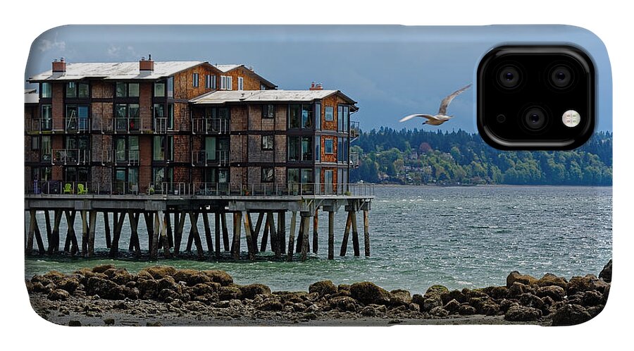 Beach House iPhone 11 Case featuring the photograph House on stilts by Peter Ponzio