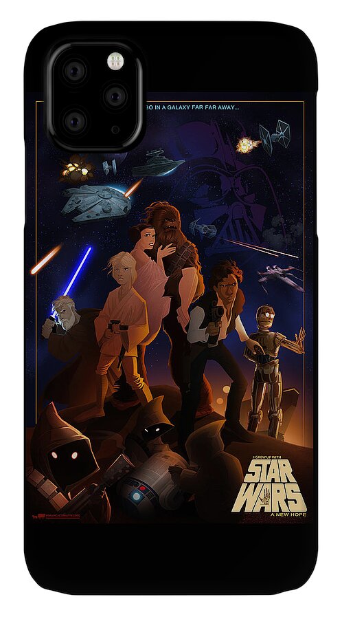  Star Wars iPhone 11 Case featuring the digital art I grew up with StarWars by Nelson Dedos Garcia