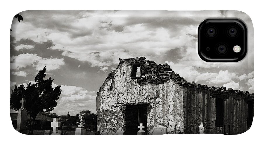 Georgia Artist iPhone 11 Case featuring the photograph Iglesia Cementerio by Patricia Montgomery