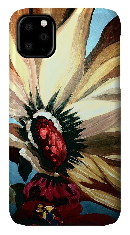Semi-abstract Art iPhone 11 Case featuring the painting In the shadow by Ray Khalife