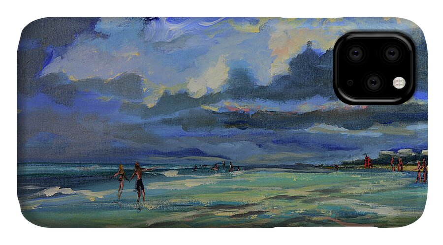 Original iPhone 11 Case featuring the painting June afternoon tidepool by Julianne Felton
