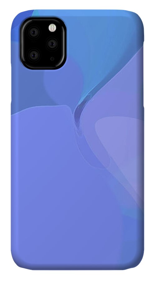 Improvisation iPhone 11 Case featuring the digital art Kind of Blue by Gina Harrison