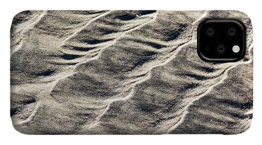 Beach iPhone 11 Case featuring the photograph Lines on the Beach by David Shuler