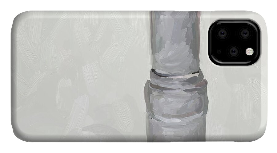 Lipstick iPhone 11 Case featuring the painting Lipstick I by Jai Johnson