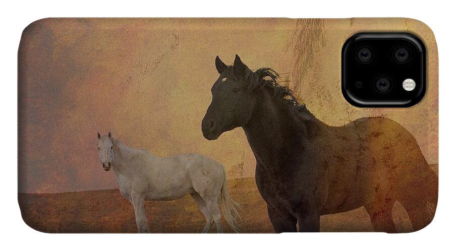Horses iPhone 11 Case featuring the photograph Look Forward by Amanda Smith