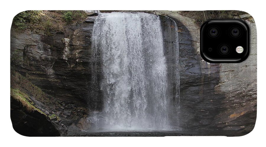Waterfalls iPhone 11 Case featuring the photograph Looking Glass Falls front view by Allen Nice-Webb