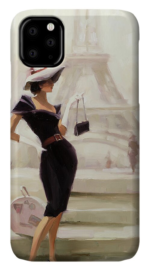 Paris iPhone 11 Case featuring the painting Love, from Paris by Steve Henderson