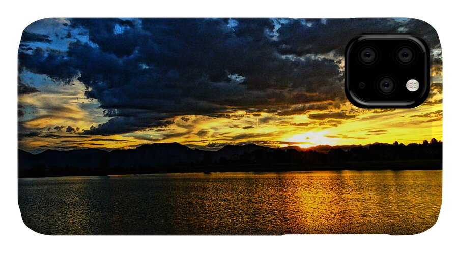 Colorado Mountain Sunset iPhone 11 Case featuring the photograph Love Lake by Eric Dee