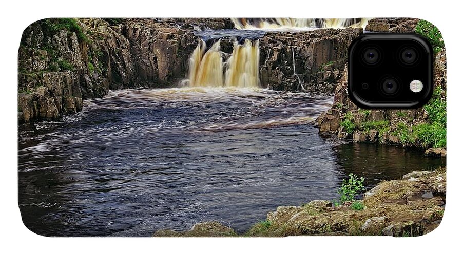 Waterfall iPhone 11 Case featuring the photograph Low Force Waterfall, Teesdale, North Pennines by Martyn Arnold