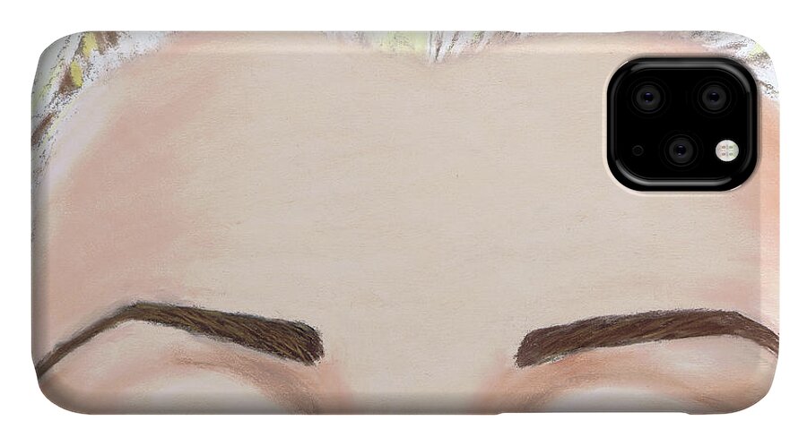 Marilyn Monroe iPhone 11 Case featuring the painting Marilyn by Lisa Crisman