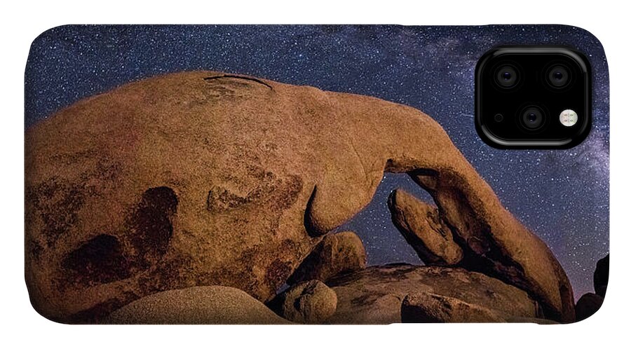Arch Rock iPhone 11 Case featuring the photograph Milky Way Over Arch Rock by James Capo