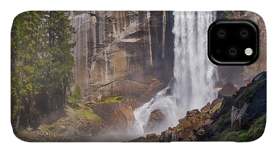 Vernal Fall iPhone 11 Case featuring the photograph MIst Trail and Vernal Falls by Anthony Michael Bonafede