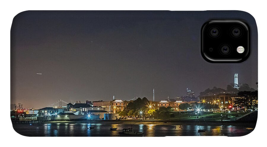 Aquatic Park iPhone 11 Case featuring the photograph Moon over Aquatic Park by Kate Brown