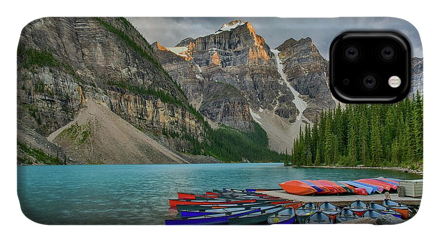 Moraine Lake iPhone 11 Case featuring the photograph Moraine Lake by Paul Quinn