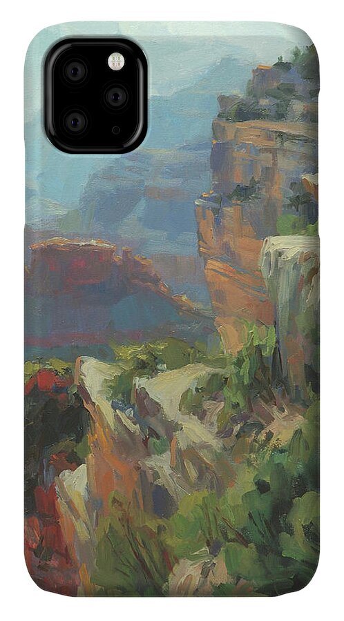 Southwest iPhone 11 Case featuring the painting Morning at Hopi Point by Steve Henderson