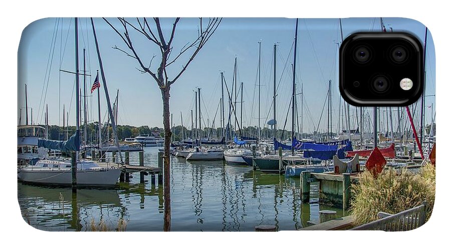 Marina iPhone 11 Case featuring the photograph Morning at the Marina by Charles Kraus