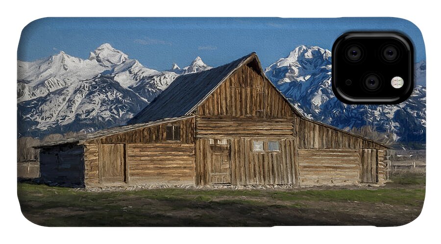Grand Teton National Park iPhone 11 Case featuring the photograph Moulton Barn by Lou Novick