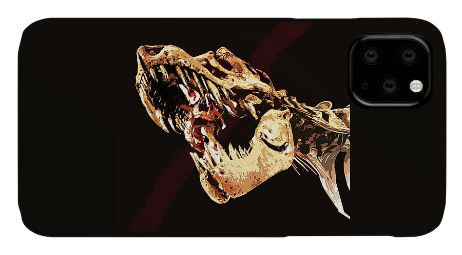 T-rex iPhone 11 Case featuring the photograph Natural History- T Rex by Susan Vineyard