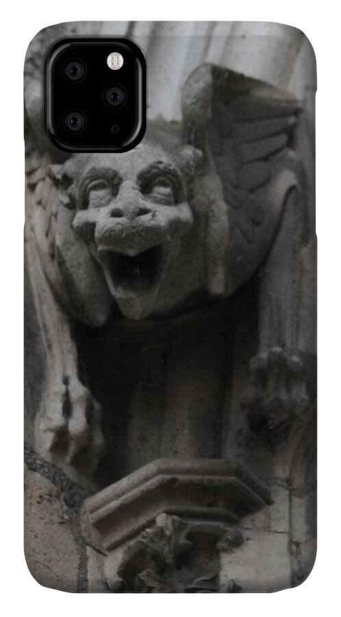 Gargoyle iPhone 11 Case featuring the photograph Notre Dame 1 by Christopher J Kirby