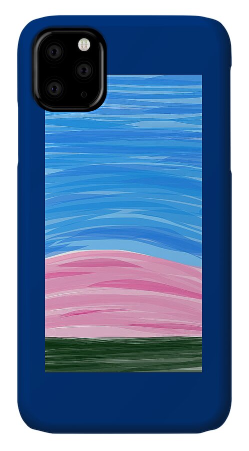 Digital iPhone 11 Case featuring the digital art November 6th 2016 - Evening Sky I by Annekathrin Hansen
