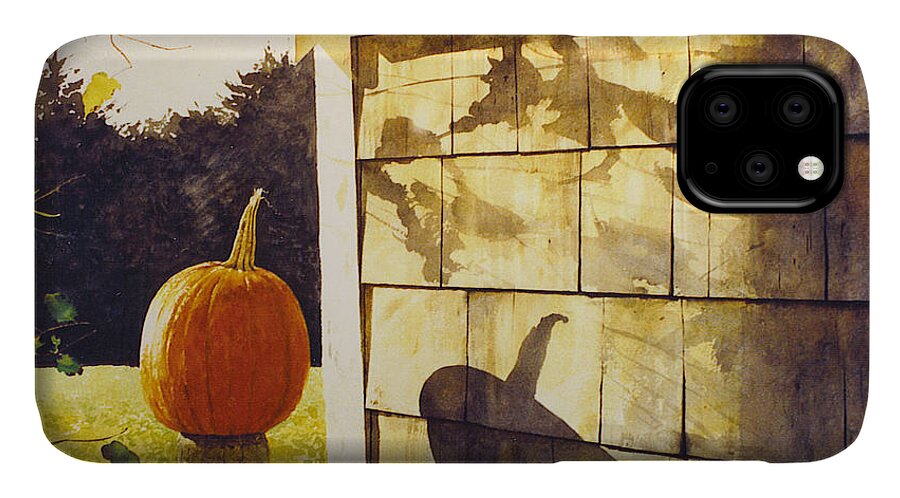 October iPhone 11 Case featuring the painting October by Tyler Ryder