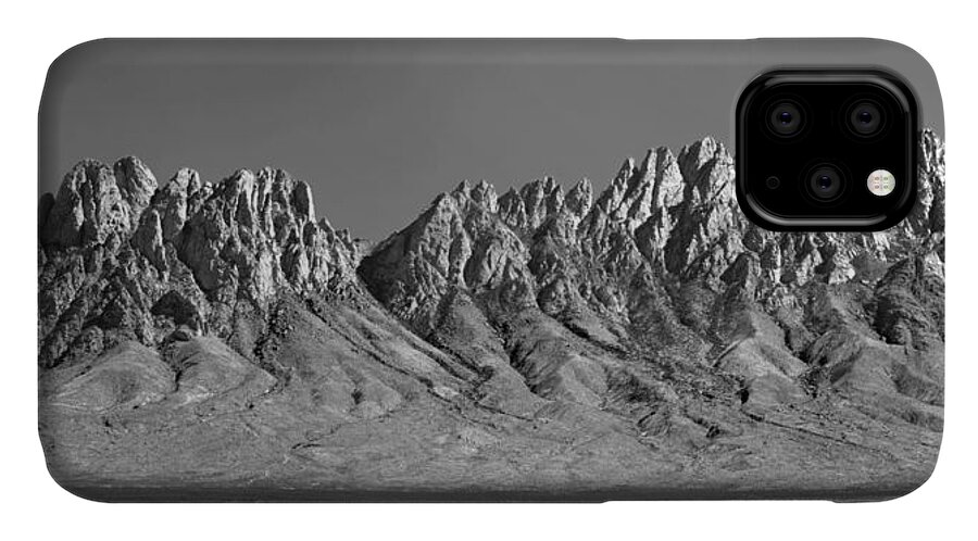 Panorama iPhone 11 Case featuring the photograph 214878-Organ Mountains Panorama   by Ed Cooper Photography