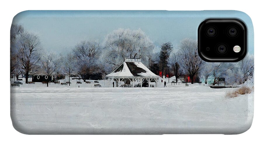 Winter iPhone 11 Case featuring the digital art Orillia Winter by JGracey Stinson
