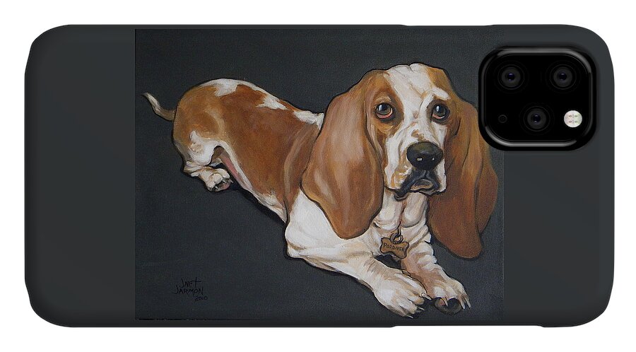 Animals iPhone 11 Case featuring the painting Pardner by Jeanette Jarmon