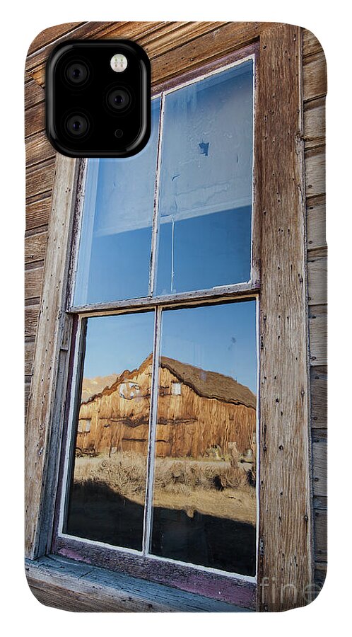 Landscape. Bodie State Park iPhone 11 Case featuring the photograph Past Reflections by Charles Garcia