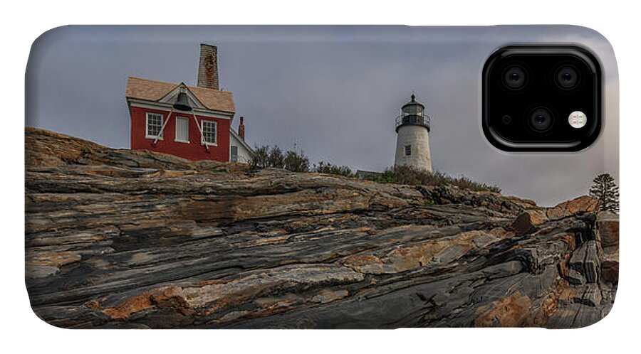 Pemaquid Point Lighthouse iPhone 11 Case featuring the photograph Pemaquid Point Cliffs by Kristen Wilkinson