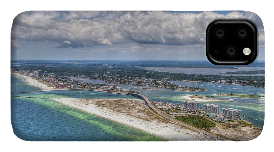 Orange Beach iPhone 11 Case featuring the photograph Perdido Pass Aerial 3029 by Gulf Coast Aerials -