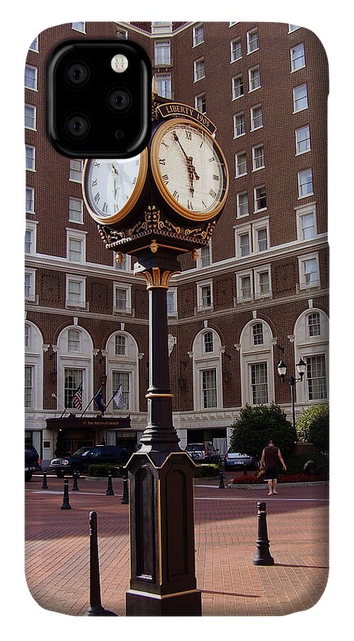 Poinsett Hotel iPhone 11 Case featuring the photograph Poinsett Hotel Greeenville SC by Flavia Westerwelle