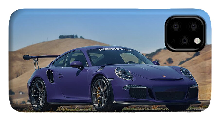 Cars iPhone 11 Case featuring the photograph #Porsche #GT3RS #Ultraviolet by ItzKirb Photography