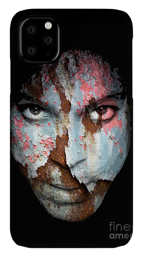 Faces iPhone 11 Case featuring the digital art Prince by Walter Neal