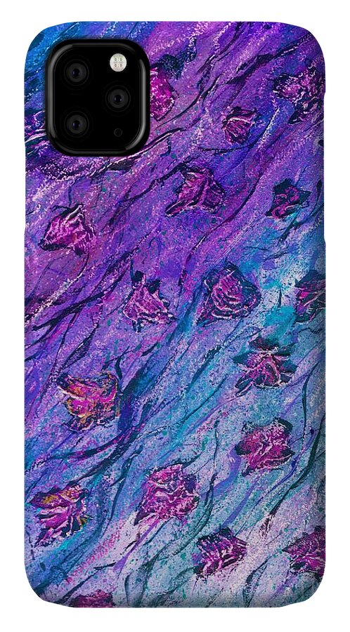 #abstracts #collage #art #artwork #contemporary #allisonconstantino iPhone 11 Case featuring the painting Rainy Days and Sundays by Allison Constantino