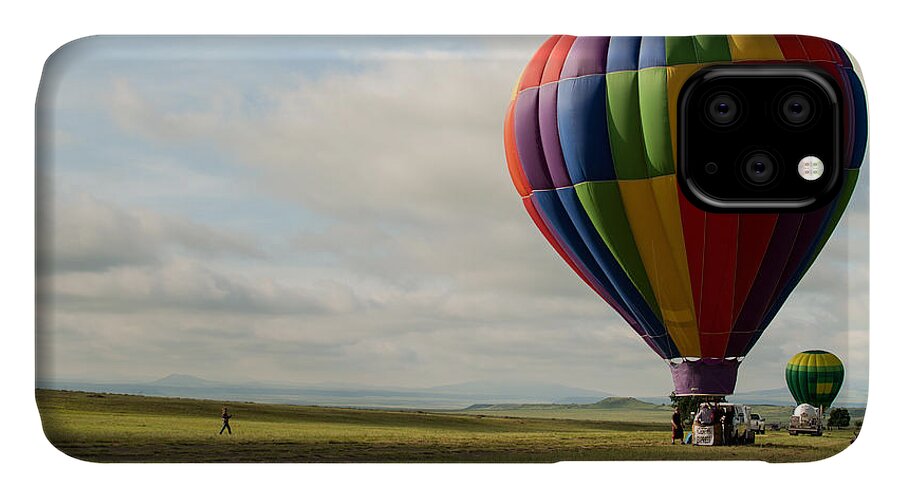 Hot Air Balloon iPhone 11 Case featuring the photograph Raton Balloon Festival by Stephen Holst
