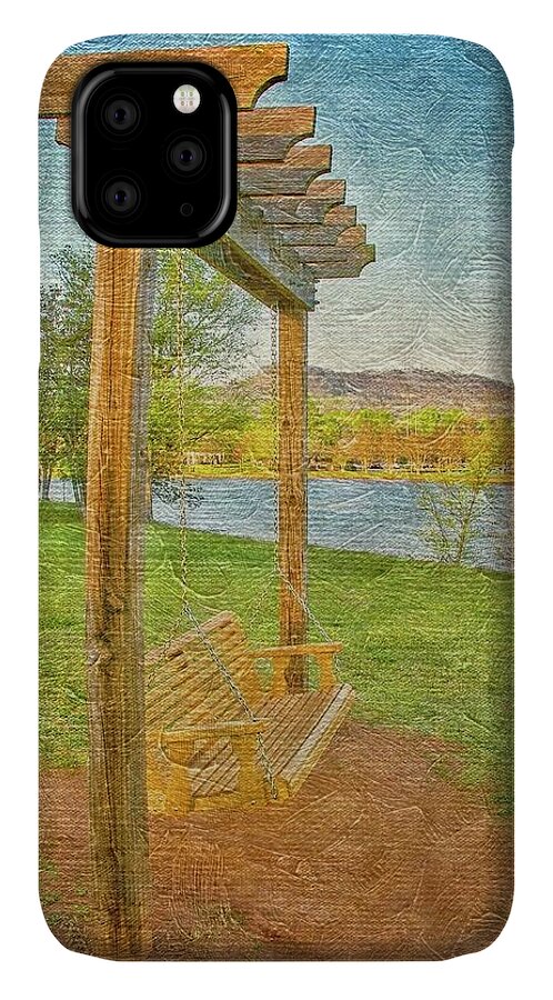 Swing iPhone 11 Case featuring the photograph Ready to Swing at Furman, Greenville, South Carolina by Zayne Diamond
