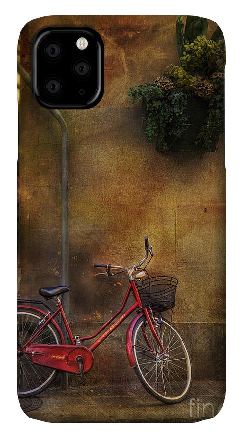 Bicycle iPhone 11 Case featuring the photograph Red Crown Bicycle by Craig J Satterlee